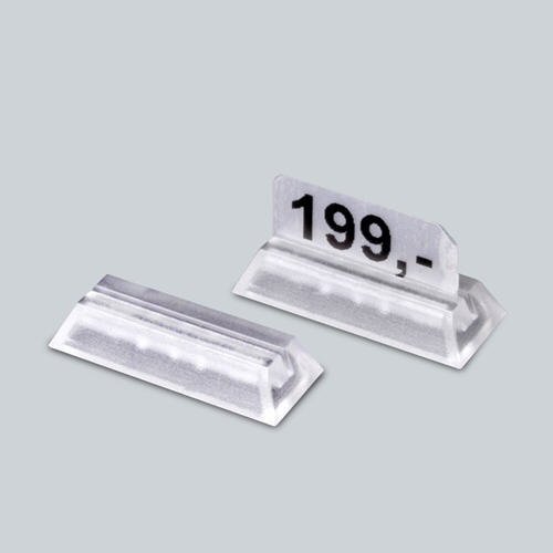86 ES18-00T - Etiketten-Ständer 18 mm, 90°, transparent