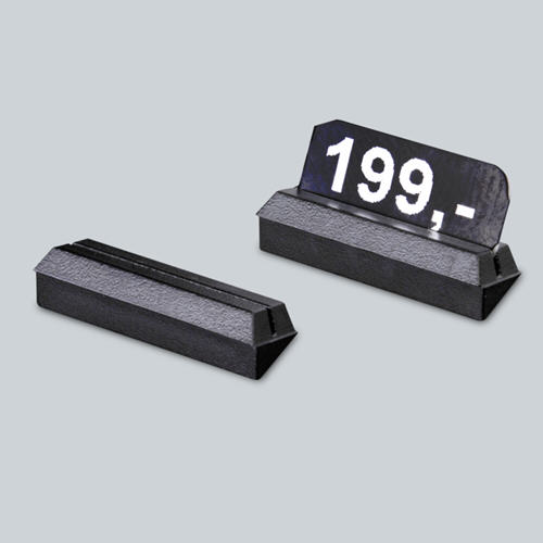 86 ES18-25S - Etiketten-Ständer 18 mm, 25°, schwarz