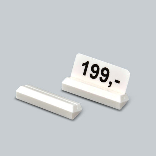 86 ES22-25W - Etiketten-Ständer 22 mm, 25°, weiss