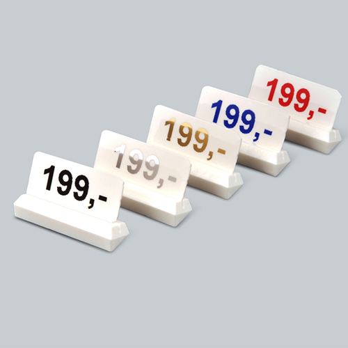 86 ES18-25W - Etiketten-Ständer 18 mm, 25°, weiss