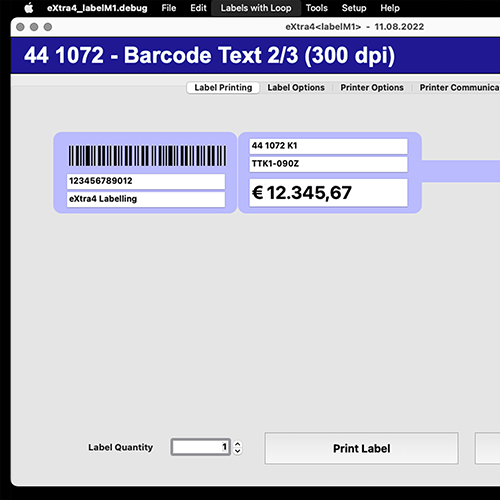 92 X4M eXtra4-labelM1 Software